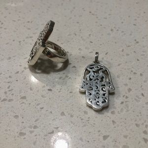 Hamsa Pendant & Ring Set